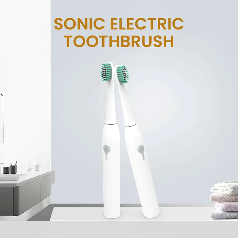 Electric Sonic Toothbrush Couple Waterproof Sonic Tooth Brush Replacement Heads Adult Non-Rechargeable for Men and Women
Electric Sonic Toothbrush Couple Waterproof Sonic Tooth Brush Replacement Heads Adult Non-Rechargeable for Men and Women