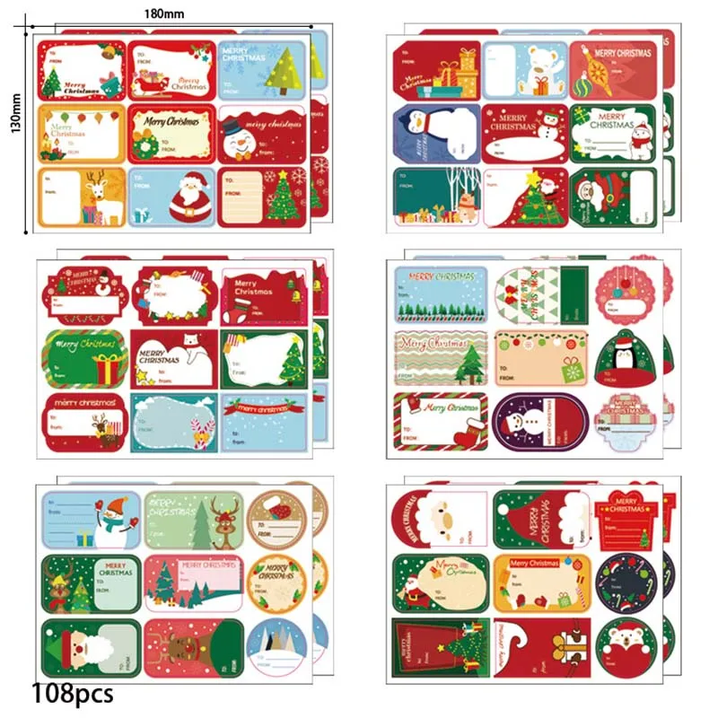 12Sheets Merry Christmas Gift Name Tags Present Seal Label Stickers Christmas Gift Package Decoration DIY Navida Stickers
12Sheets Merry Christmas Gift Name Tags Present Seal Label Stickers Christmas Gift Package Decoration DIY Navida Stickers