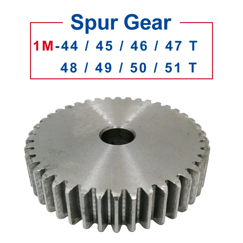 

1 Piece spur Gear 1M44/45/46/47/48/49/50/51T rough Hole 6/8mm pinion gear 45#carbon steel Material motor gear Total Height 10mm