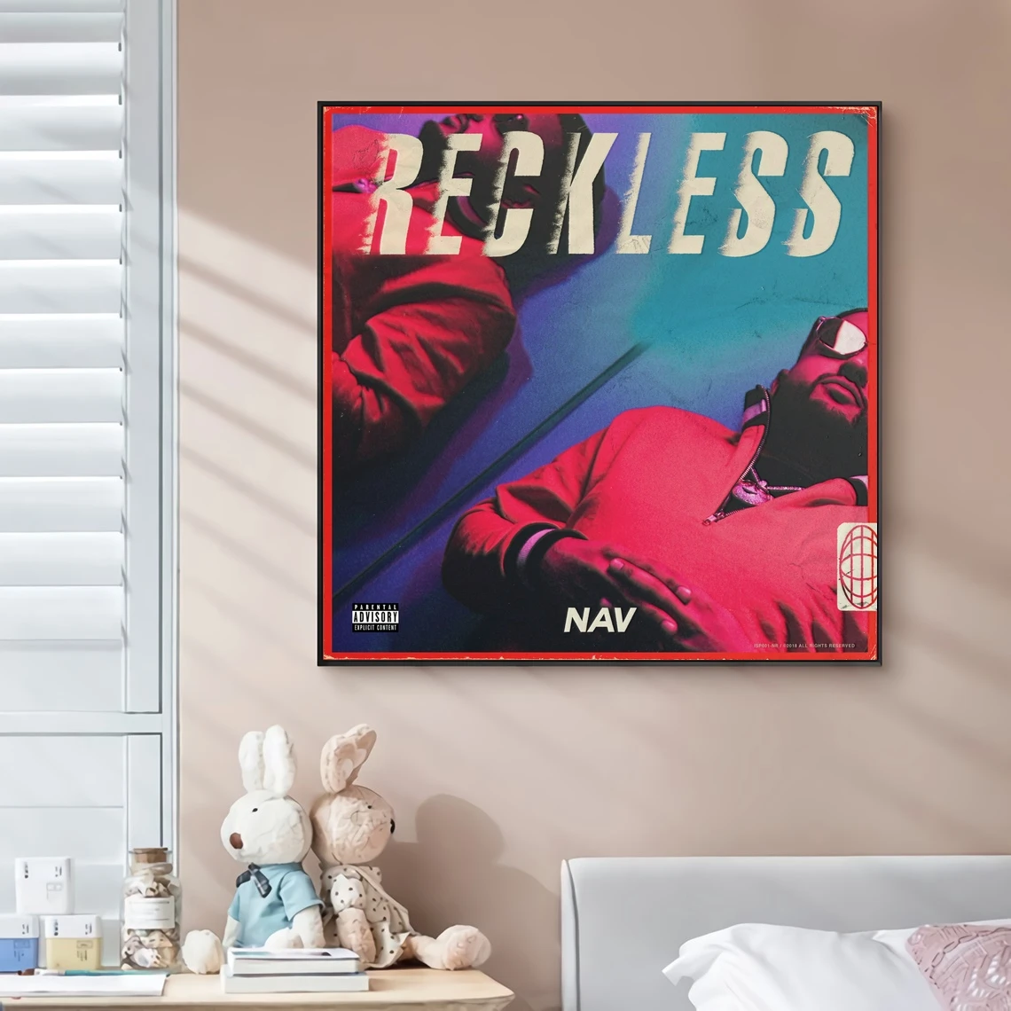 

Nav - Reckless Music Album Cover Canvas Poster Hip Hop Rapper Pop Music Celebrity Wall Painting Art Decoration