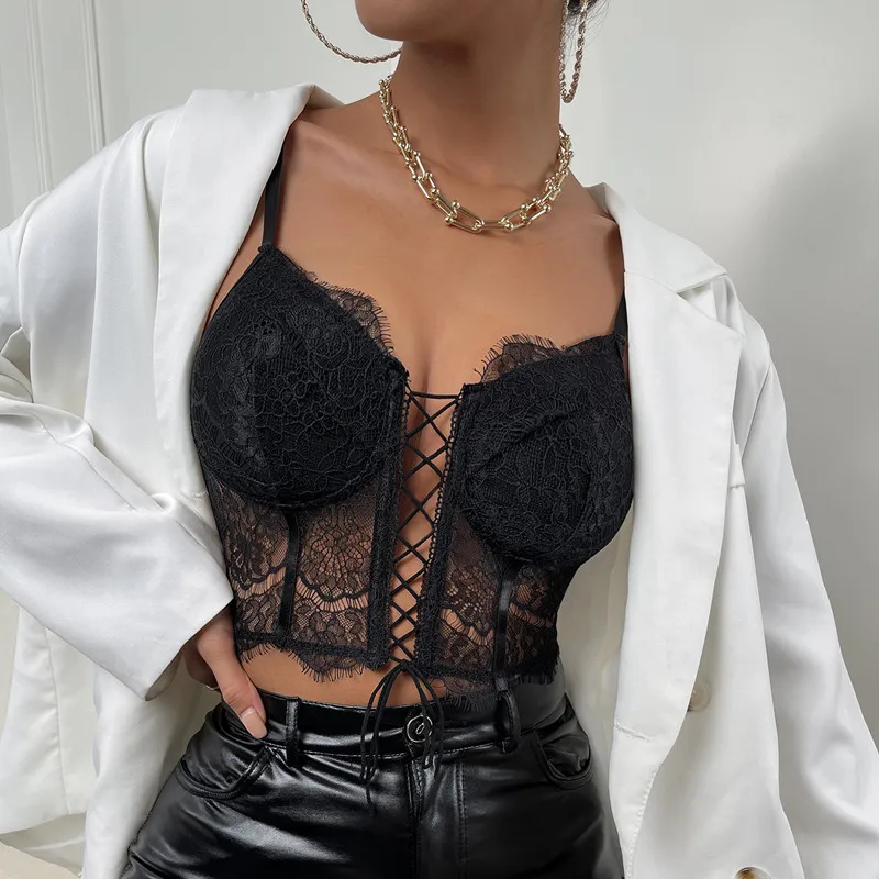 Mixcb 2021 summer new Sleeveless One style Sexy Lace Black sexy lady suspender Hollow Design
Mixcb 2021 summer new Sleeveless One style Sexy Lace Black sexy lady suspender Hollow Design