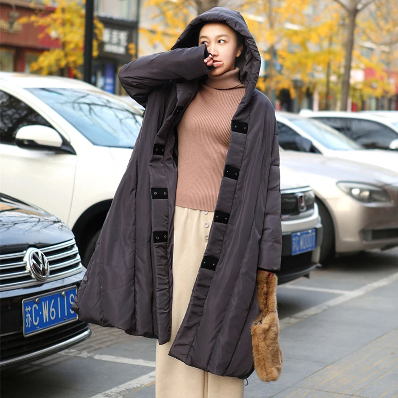 Winter Plus Size 90% Duck Down Coat Fashion Oversized Hooded Cloak Style Long Down Jacket Female Loose Thicker Warm Coat
Winter Plus Size 90% Duck Down Coat Fashion Oversized Hooded Cloak Style Long Down Jacket Female Loose Thicker Warm Coat