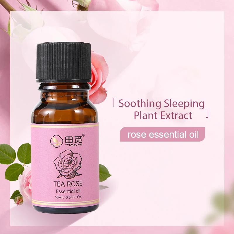 

10ML Tea Tree Rose Essential Oils Skin Care Jojoba Rosemary Lavender Eucalyptus Aromatherapy Natural Fragrance Aroma Perfume Oil