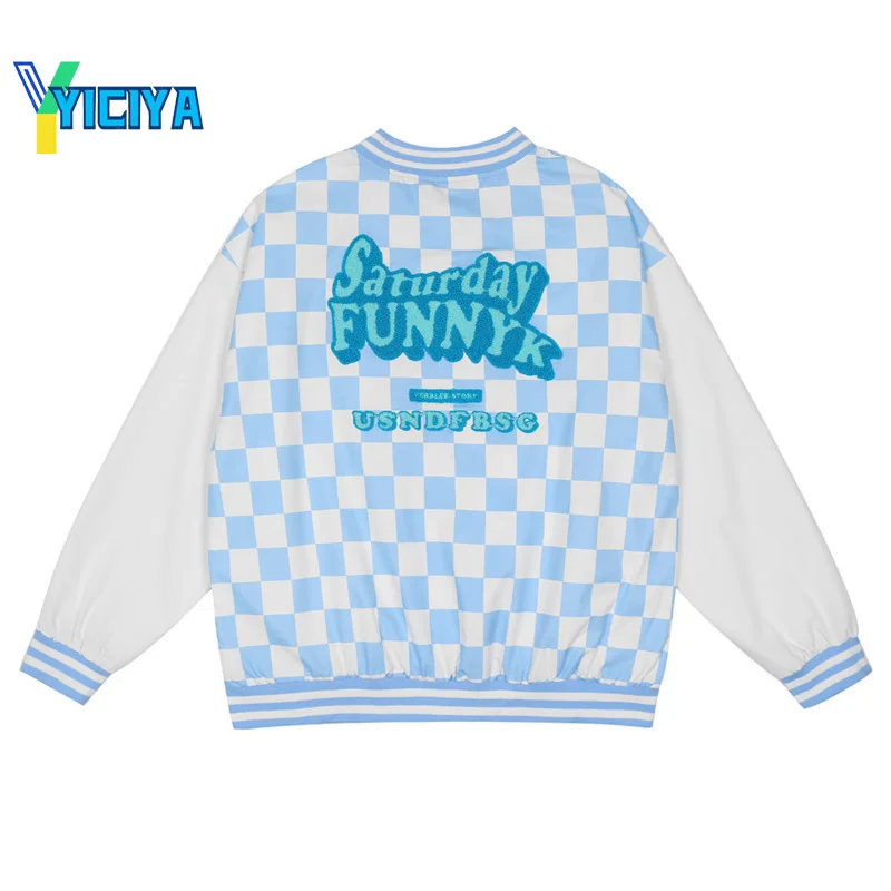 YICIYA embroidered matching plaid jacket loose Baseball Jacket varsity jacket woman jackets women's windbreaker y2k met bomber
YICIYA embroidered matching plaid jacket loose Baseball Jacket varsity jacket woman jackets women's windbreaker y2k met bomber