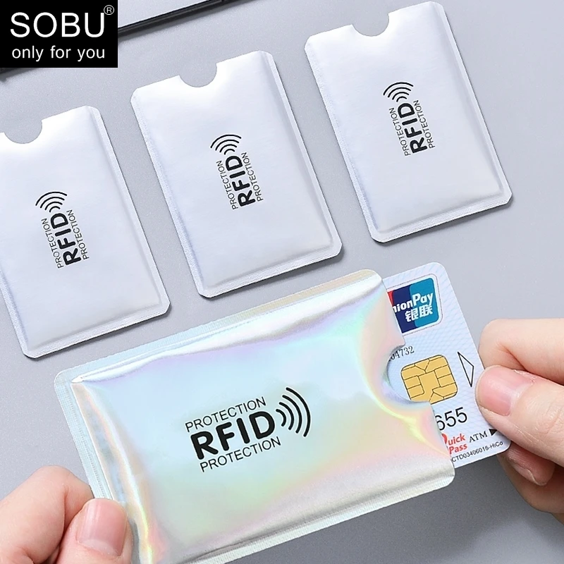 Чехол-Кошелек для банковских карт с Rfid-защитой держатель считывания данных