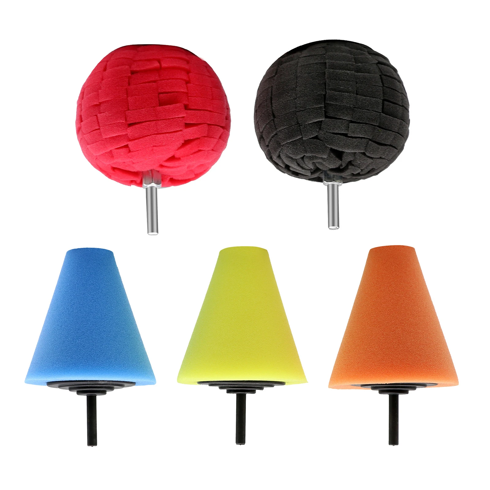 5Pcs Car Burnishing Foam Sponge Polishing Pad Set Cone + Ball Shaped Car Wheel Hub Polishers
5Pcs Car Burnishing Foam Sponge Polishing Pad Set Cone + Ball Shaped Car Wheel Hub Polishers