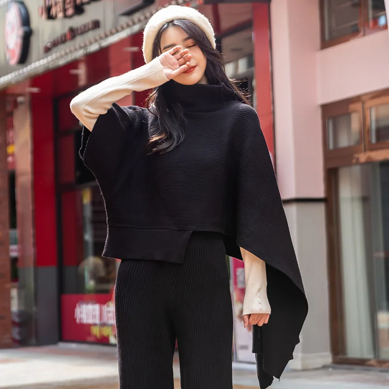 2020 Women Winter Loose Tops and Casual Irregular Turtleneck Knitted Pullover Wide Leg Pants Two Piece Suit Long Sleeve Sweater
2020 Women Winter Loose Tops and Casual Irregular Turtleneck Knitted Pullover Wide Leg Pants Two Piece Suit Long Sleeve Sweater