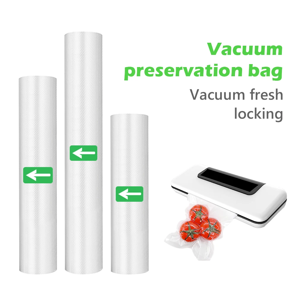 

Food vacuum sealer Storage saver bags Vacuum Plastic rolls 6 Sizes Bags For Kitchen Vacuum Sealer to keep Food fresh