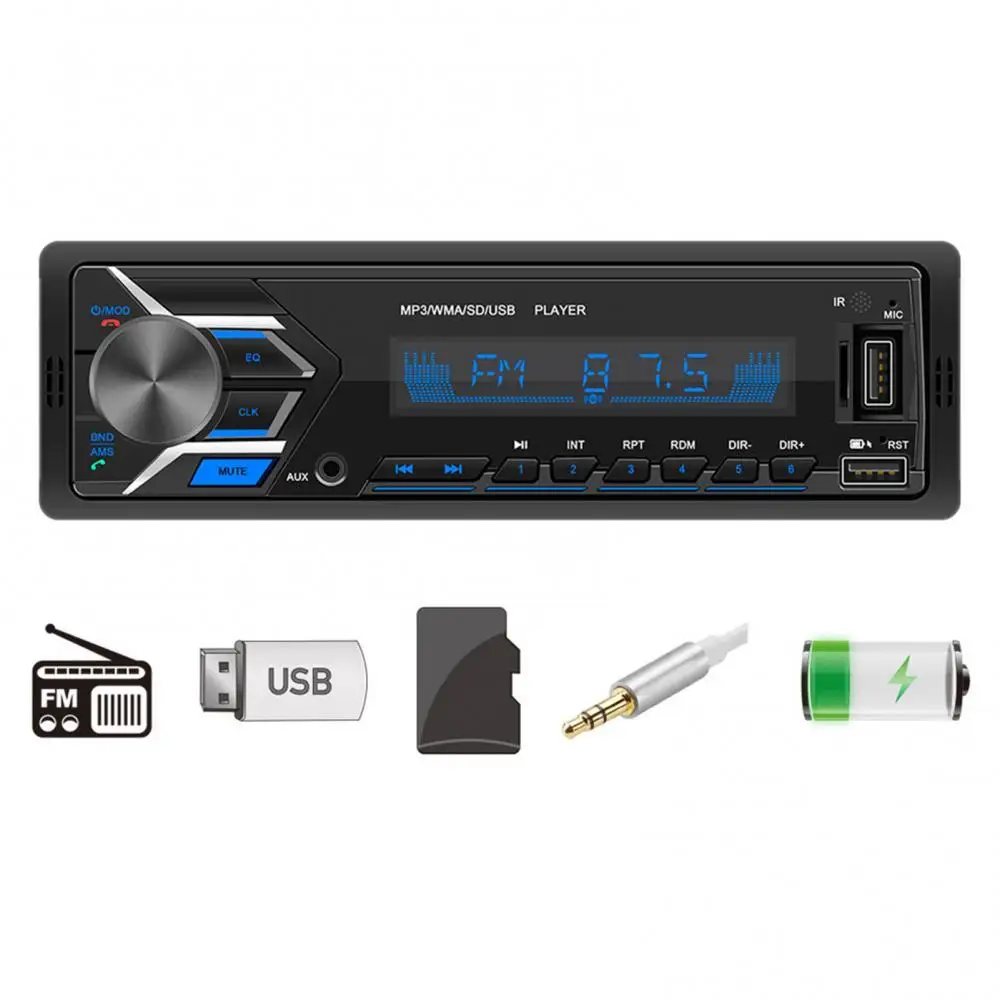 12V Universal 7 Colors Light FM Radio Player Portable Dual Bluetooth Handsfree Stereo USB MP3 Music Player for Car Center
12V Universal 7 Colors Light FM Radio Player Portable Dual Bluetooth Handsfree Stereo USB MP3 Music Player for Car Center