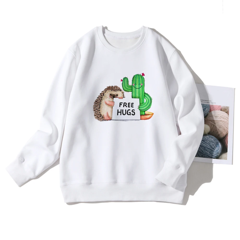 Hedgehog and Cactus of Free Hugs Hoodie Funny Cartoon Printing Women Clothes Autumn Jogging Urban Streatshirt Harajuku Pullover
Hedgehog and Cactus of Free Hugs Hoodie Funny Cartoon Printing Women Clothes Autumn Jogging Urban Streatshirt Harajuku Pullover