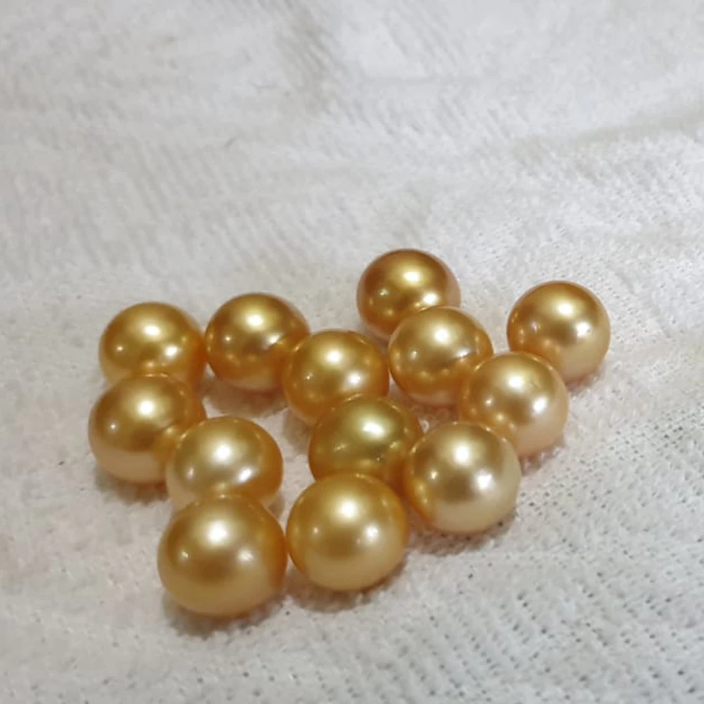 Meisidian AAA Quality 6-14mm Round Beads Gold 100% Natural South Sea Pearl For Earring Making
Meisidian AAA Quality 6-14mm Round Beads Gold 100% Natural South Sea Pearl For Earring Making