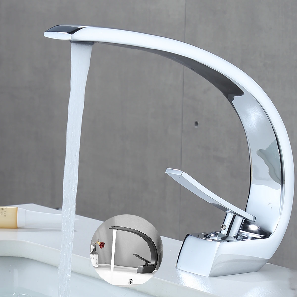 Chrome Basin Faucets Modern Bathroom Mixer Tap Brass Washbasin Sink Faucet Hot&Cold Single Handle Single Hole Elegant Crane Tap
Chrome Basin Faucets Modern Bathroom Mixer Tap Brass Washbasin Sink Faucet Hot&Cold Single Handle Single Hole Elegant Crane Tap