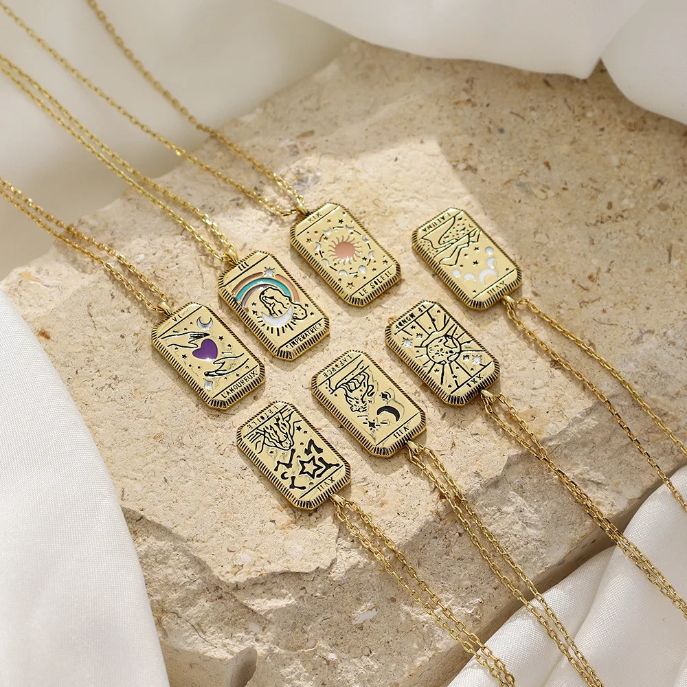 Fashion Tarot Woman Necklace Golde Color Lucky Sun Moon Star Lion Pendant Simple Romantic Jewelry Personalized Birthday Gift
Fashion Tarot Woman Necklace Golde Color Lucky Sun Moon Star Lion Pendant Simple Romantic Jewelry Personalized Birthday Gift