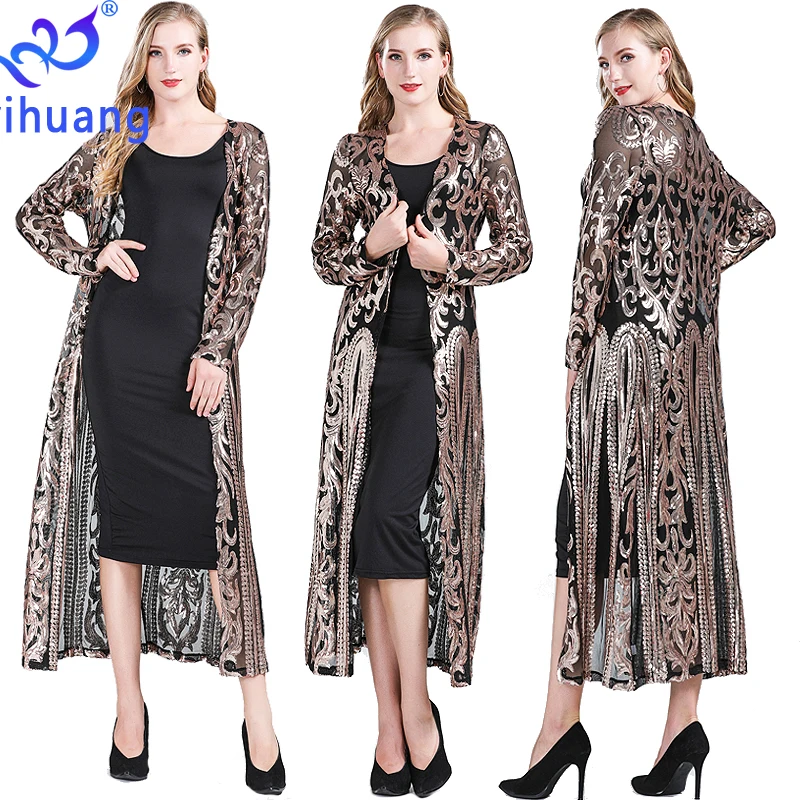 Fashion New Women's Clothing Long Sequin Open Front Long Sleeve Mesh Cardigan Blouse Cover Coat Evening Prom Party Tops Gift
Fashion New Women's Clothing Long Sequin Open Front Long Sleeve Mesh Cardigan Blouse Cover Coat Evening Prom Party Tops Gift