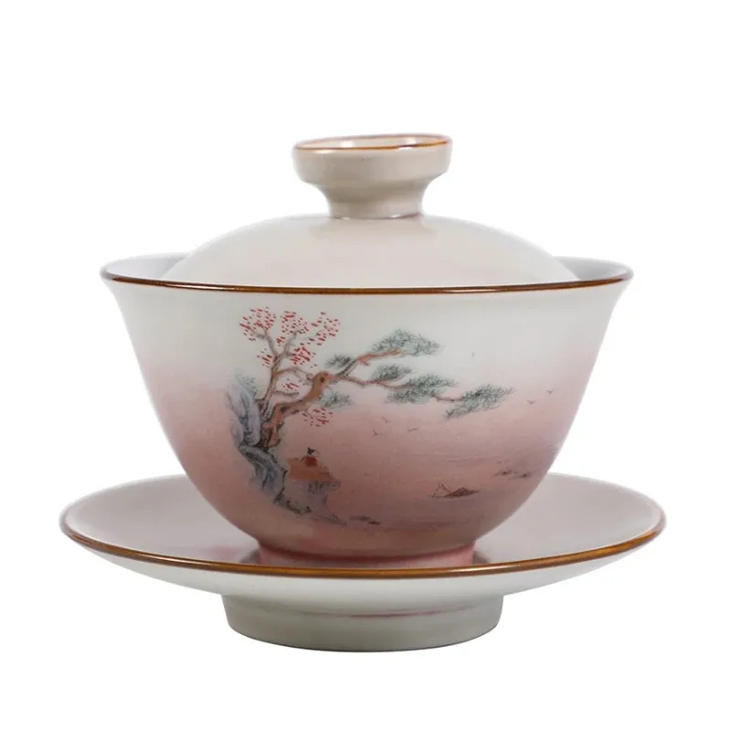 Керамическая чайная чаша Tureen с ручной росписью, цветок, птица, дерево, фарфоровая чаша, сансай, Gaiwan с блюдцем, комплект крышек, чайный набор к...
Керамическая чайная чаша Tureen с ручной росписью, цветок, птица, дерево, фарфоровая чаша, сансай, Gaiwan с блюдцем, комплект крышек, чайный набор к...