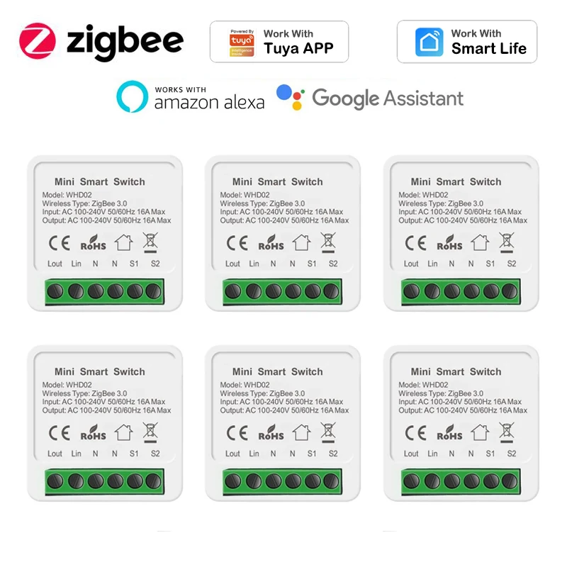 16A Zigbee 3 0 DIY мини-переключатель для Tuya Smart Life синхронизации беспроводного