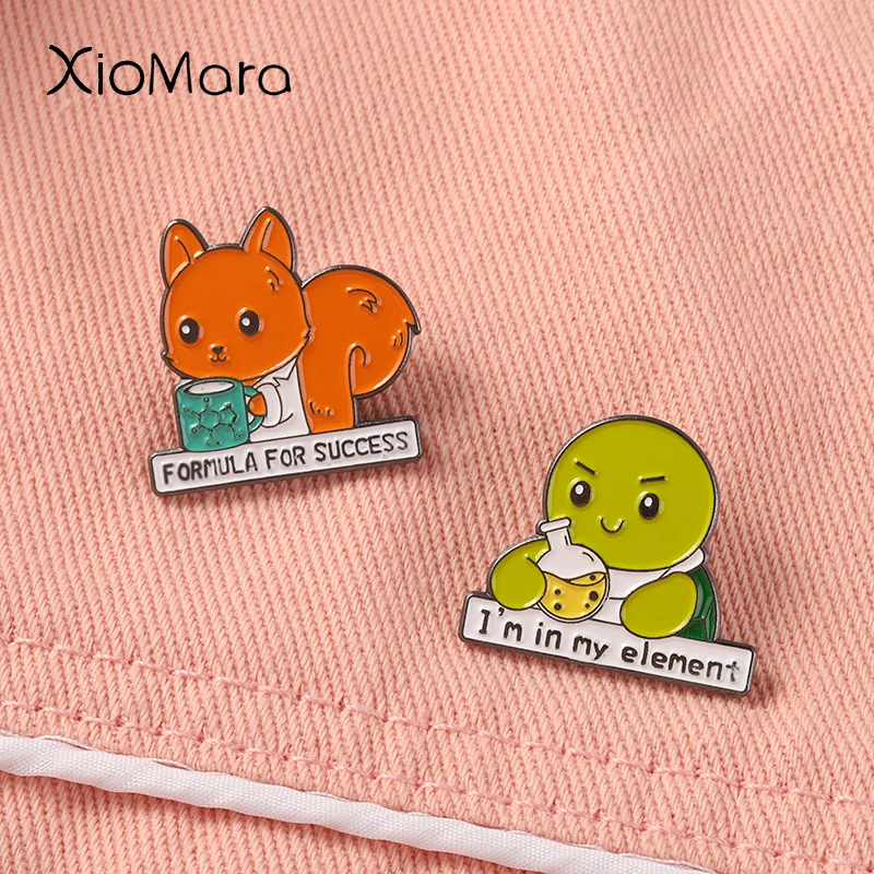 Turtle Element Lapel Pins Fox Formula Brooches Metal Badges Collar Backpack Decoration Gift for Kids Student Boy Girl
Turtle Element Lapel Pins Fox Formula Brooches Metal Badges Collar Backpack Decoration Gift for Kids Student Boy Girl