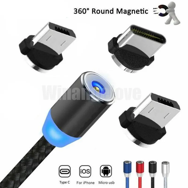 100pcs/lot 360 Stronger 3 in 1 Metal Magnetic Micro USB Cables Sync Charging Charger Cords For Samsung S8 Type-c Smartphone
100pcs/lot 360 Stronger 3 in 1 Metal Magnetic Micro USB Cables Sync Charging Charger Cords For Samsung S8 Type-c Smartphone