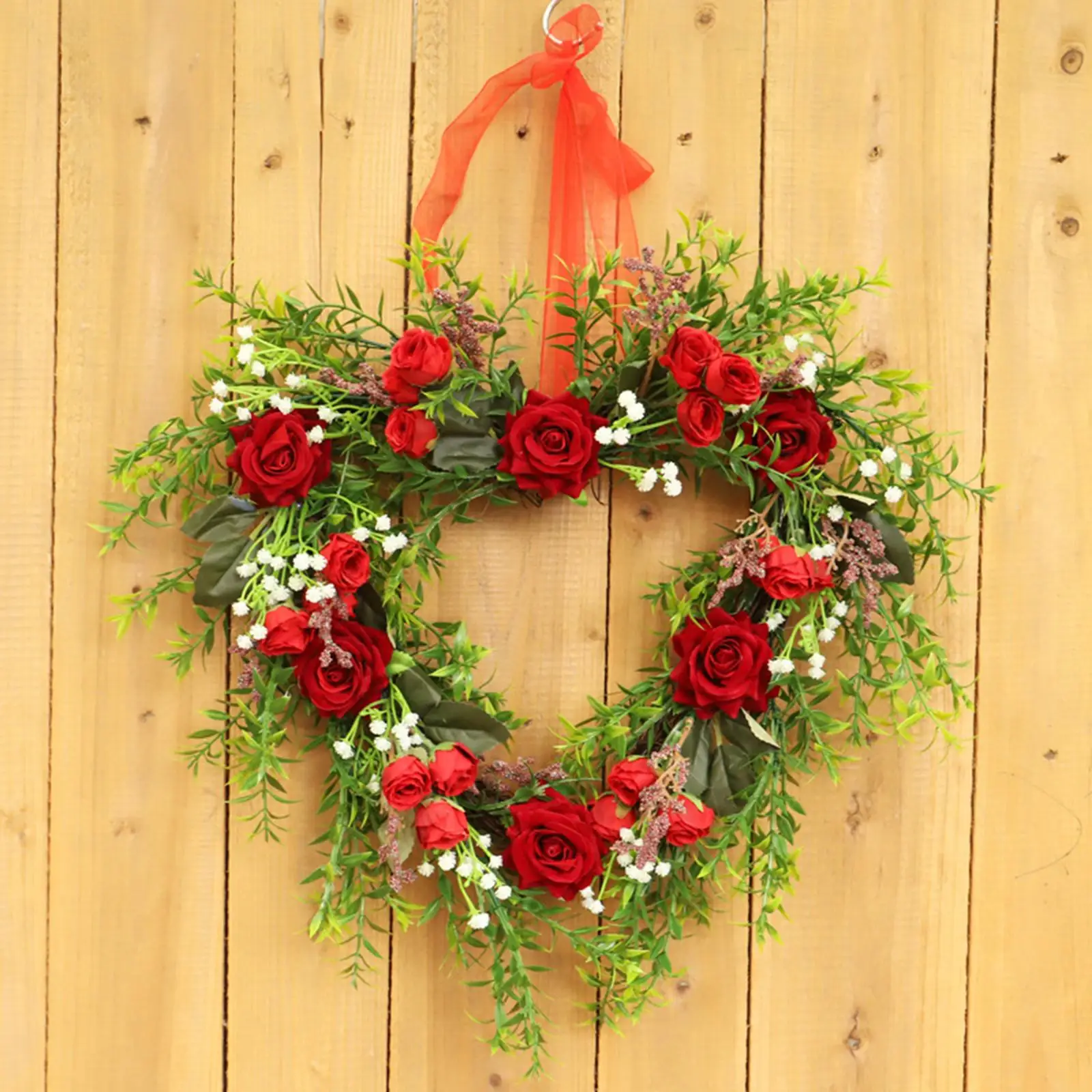 Romantic Heart Wreaths Wall Hanging Rose Flower Decoration Garden for Front Door Valentine'S Day Halloween Window Anniversary 
Romantic Heart Wreaths Wall Hanging Rose Flower Decoration Garden for Front Door Valentine'S Day Halloween Window Anniversary