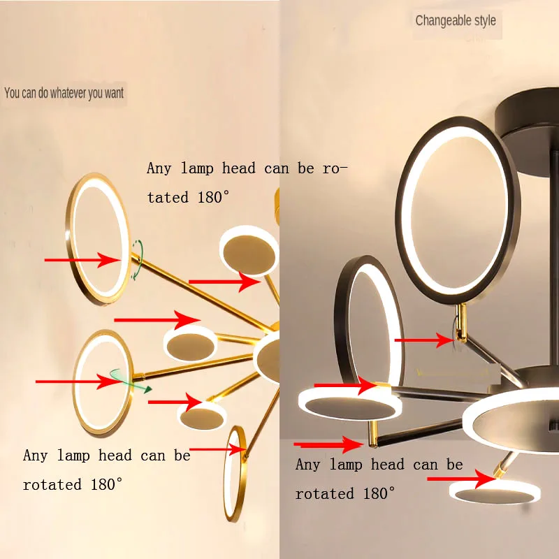 Led Ceiling Lamp for Living Room Modern decor Lighting Fixture Bedroom and Dining Room New Light Chandeliers Three Color Dimming
Led Ceiling Lamp for Living Room Modern decor Lighting Fixture Bedroom and Dining Room New Light Chandeliers Three Color Dimming
