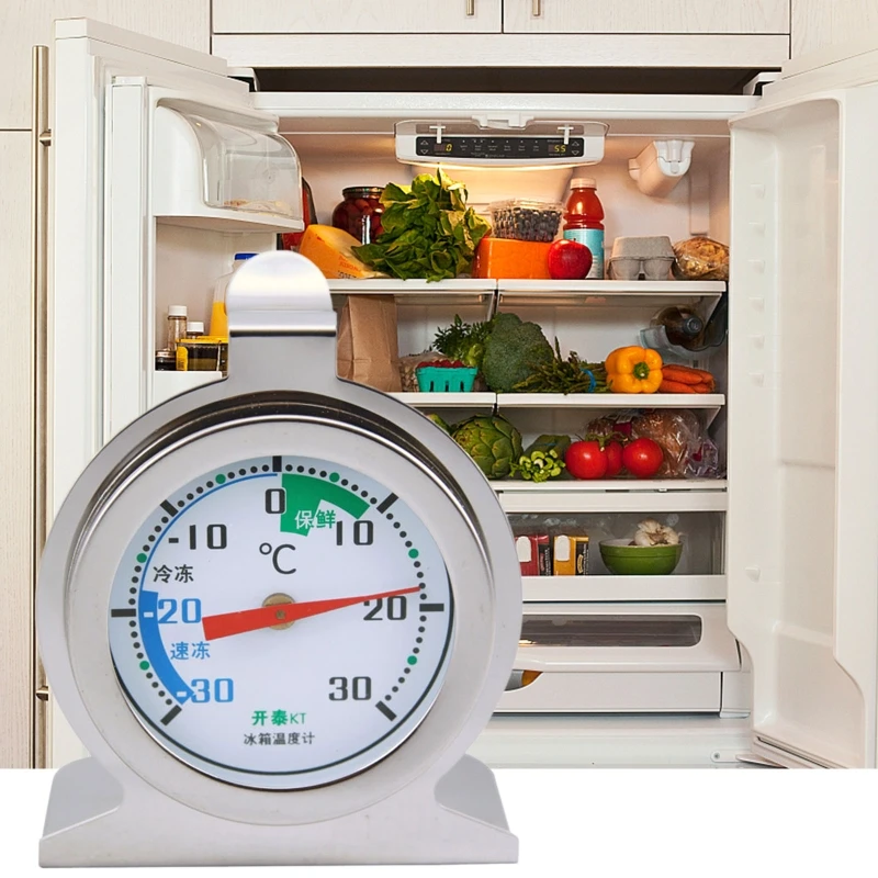 Stainless Steel Refrigerator Freezer Thermometer Kitchen Fridge Temperature Sensor Meter Large Dial Thermometer
Stainless Steel Refrigerator Freezer Thermometer Kitchen Fridge Temperature Sensor Meter Large Dial Thermometer