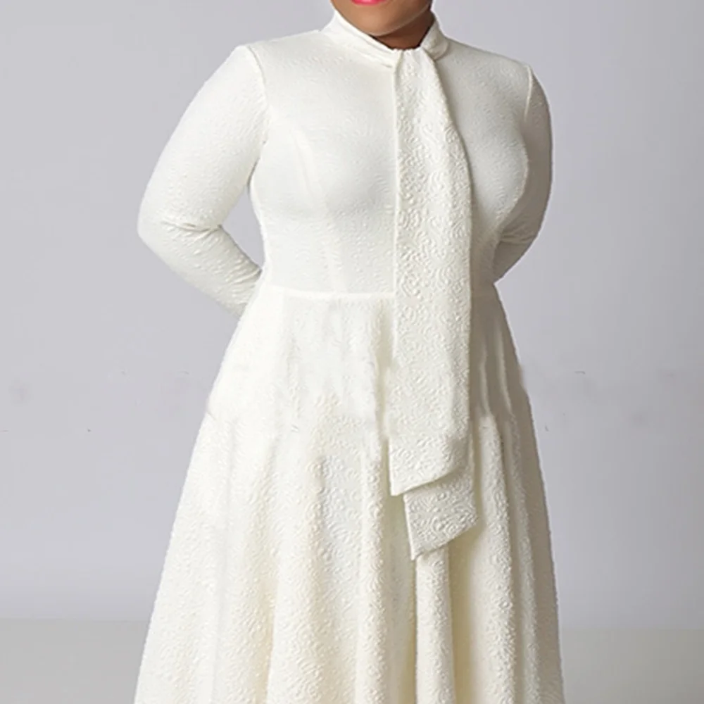 Elegant White Plus Size A Line Dress Spring Autumn 2021 New Lace Up High Wiast Female Dinner Long Maxi Robe Femme Vestiods
Elegant White Plus Size A Line Dress Spring Autumn 2021 New Lace Up High Wiast Female Dinner Long Maxi Robe Femme Vestiods