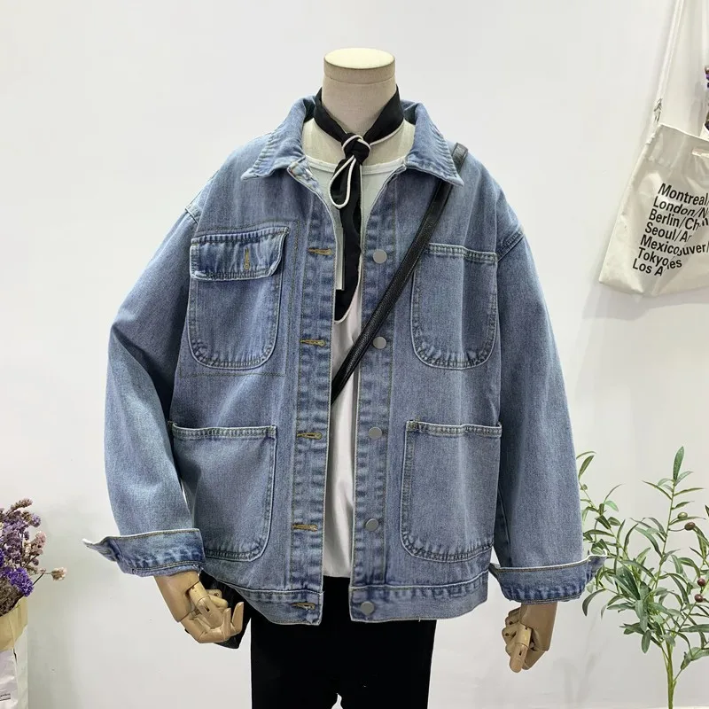 Harajuku Loose Big pocket Denim Jacket Women Oversized Washed blue Outerwear Spring Autumn 2021 Casual Washed blue Jeans Jacket
Harajuku Loose Big pocket Denim Jacket Women Oversized Washed blue Outerwear Spring Autumn 2021 Casual Washed blue Jeans Jacket