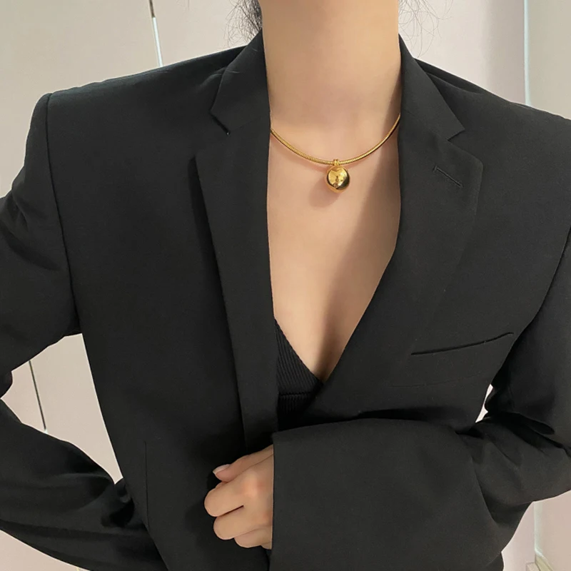 Europe and the United States Titanium Steel Color Preserving Light Niche Luxury Style Advanced Metal Ball Chain Necklace Design
Europe and the United States Titanium Steel Color Preserving Light Niche Luxury Style Advanced Metal Ball Chain Necklace Design