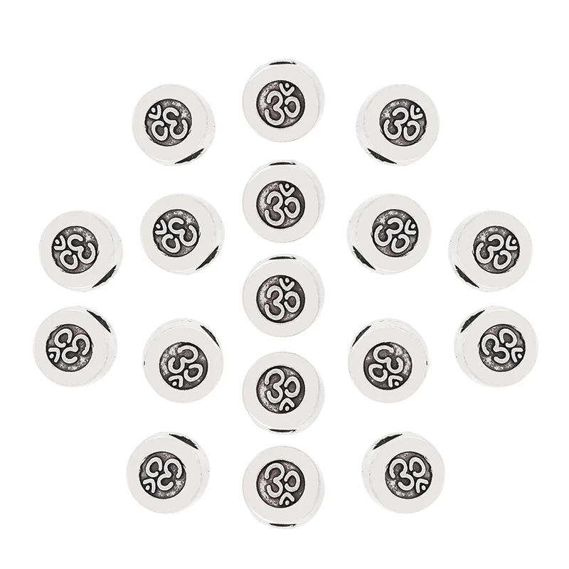 ZXZ 20pcs Yoga OM Spacer Beads for Bracelet DIY Jewelry Making Accessories 10x10mm
ZXZ 20pcs Yoga OM Spacer Beads for Bracelet DIY Jewelry Making Accessories 10x10mm