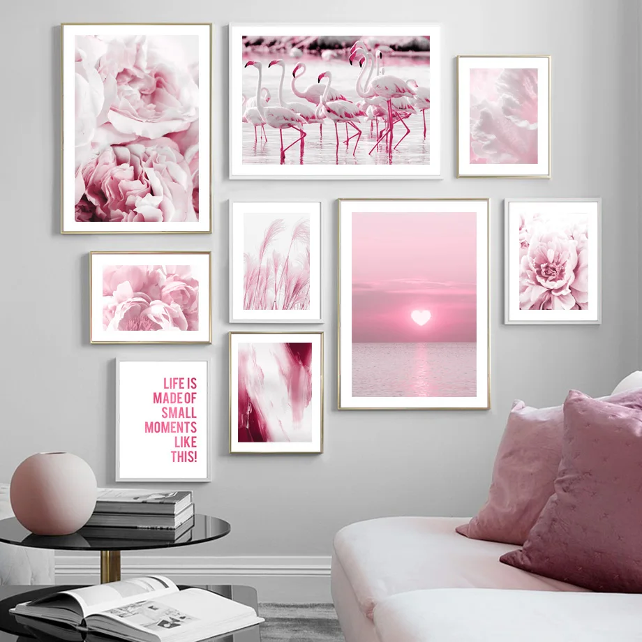 Nordic Posters And Prints Heart-Shaped Sun Pink Peony Flamingo Reed Wall Art Canvas Painting Wall Pictures For Living Room Decor
Nordic Posters And Prints Heart-Shaped Sun Pink Peony Flamingo Reed Wall Art Canvas Painting Wall Pictures For Living Room Decor