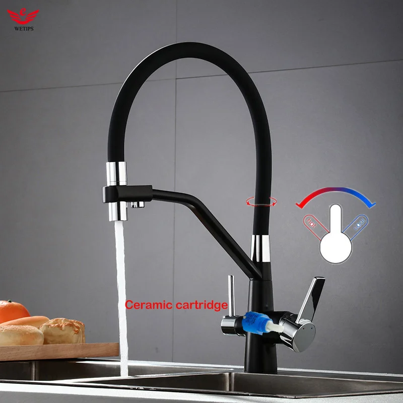 WETIPS Pull Down Kitchen Mixer Tap Filter Water Crane Cold Hot Sink Faucets Dual Handles Grifo 360 Rotating Kitchen Sink Faucet
WETIPS Pull Down Kitchen Mixer Tap Filter Water Crane Cold Hot Sink Faucets Dual Handles Grifo 360 Rotating Kitchen Sink Faucet