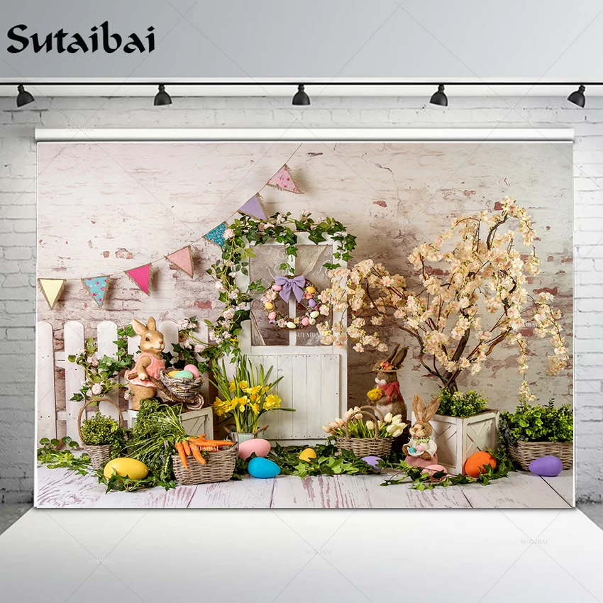 Spring Easter Backdrops for Photography Spring Flowers Bunny Eggs Newborn Baby Child Portrait Photo Background for Photo Studio
Spring Easter Backdrops for Photography Spring Flowers Bunny Eggs Newborn Baby Child Portrait Photo Background for Photo Studio