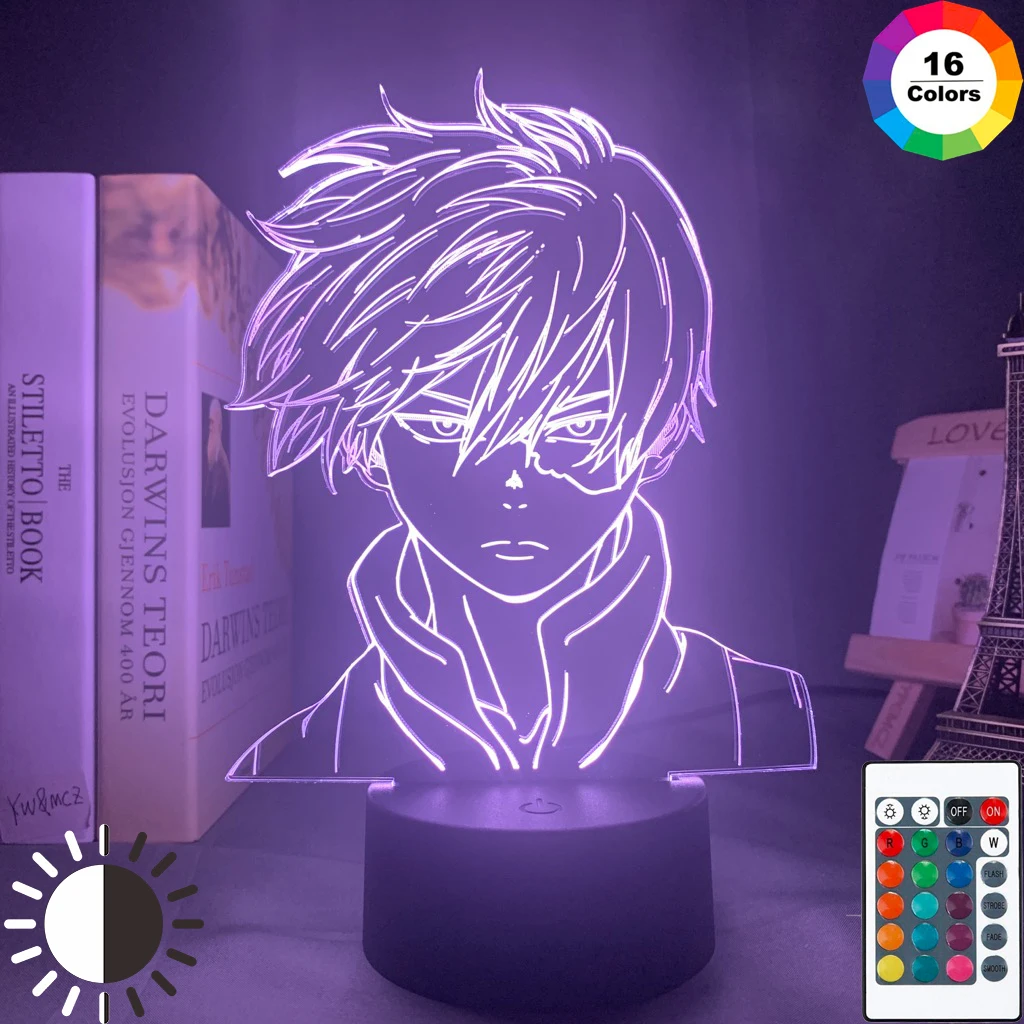 Anime My Hero Academia Shoto Todoroki Face Design Led Night Light Lamp for Kids Child Boys Bedroom Decor Acrylic Table Lamp Gift
Anime My Hero Academia Shoto Todoroki Face Design Led Night Light Lamp for Kids Child Boys Bedroom Decor Acrylic Table Lamp Gift