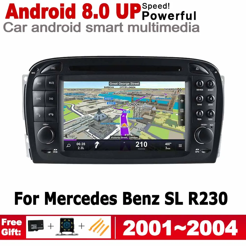 Автомобильный мультимедийный плеер Android 8 0 для Mercedes Benz SL R230 2001 ~ 2004 NTG GPS Авторадио