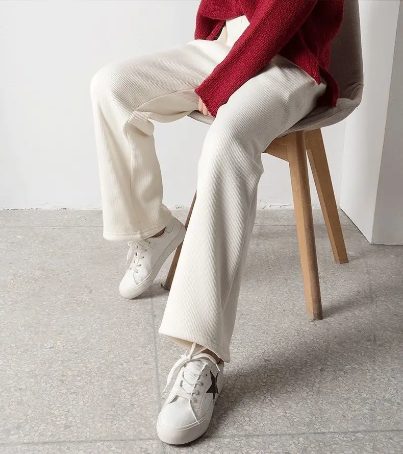 Pants Women's Winter Plush Loose and Thin Wide Leg Pants Female Students' High Waist Versatile Vertical Casual Straight Pants
Pants Women's Winter Plush Loose and Thin Wide Leg Pants Female Students' High Waist Versatile Vertical Casual Straight Pants
