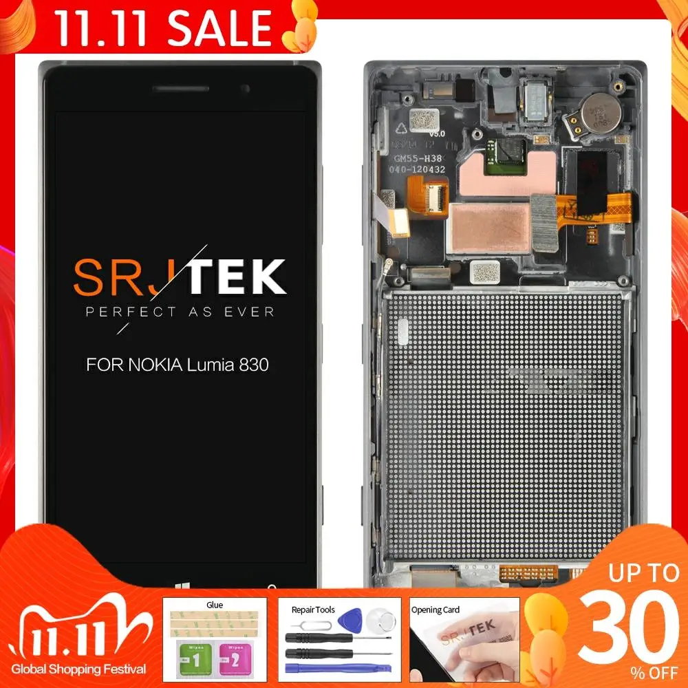 Original For Nokia Lumia 830 LCD Touch Screen with Frame For Nokia Lumia 830 Display Digitizer Assembly Replacement Parts RM-984
Original For Nokia Lumia 830 LCD Touch Screen with Frame For Nokia Lumia 830 Display Digitizer Assembly Replacement Parts RM-984