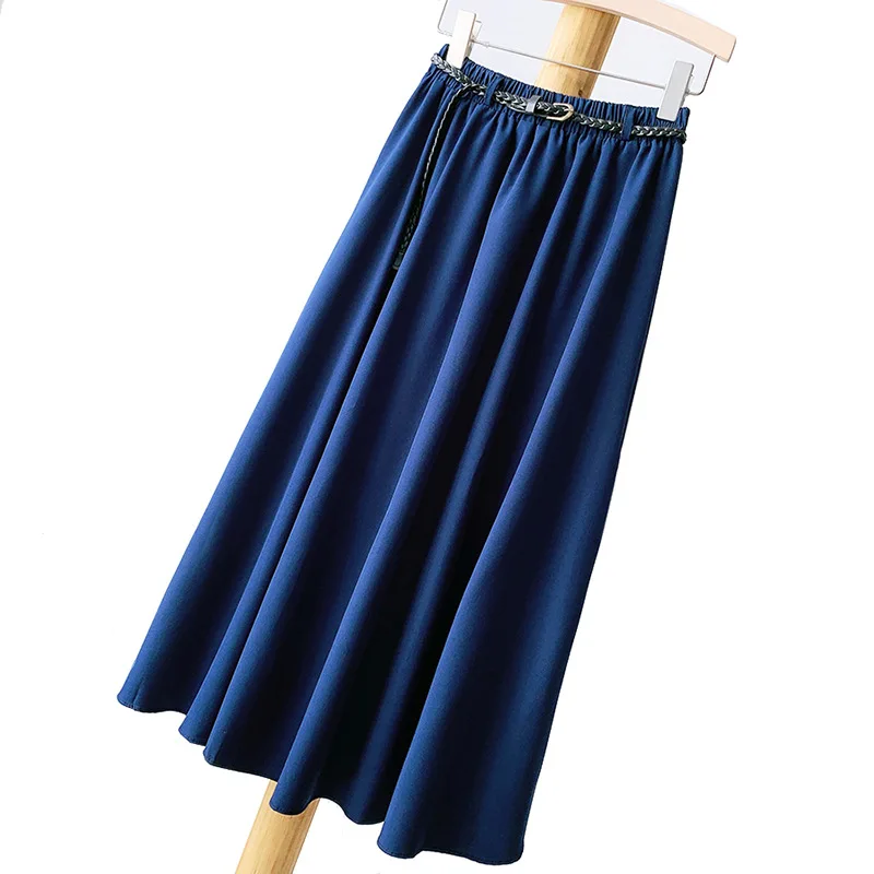 Long Skirt Women 2021 Summer Pleated High Waist Skirt Ladies Belt Lace Up Solid Color Loose Elegant Streetwear Casual Midi Skirt
Long Skirt Women 2021 Summer Pleated High Waist Skirt Ladies Belt Lace Up Solid Color Loose Elegant Streetwear Casual Midi Skirt