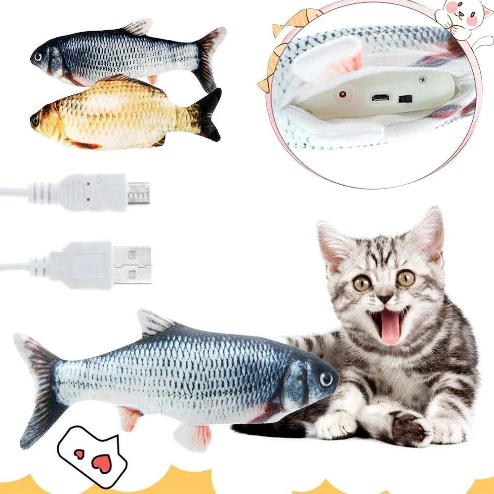 30CM Cat Toy Fish USB Electric Dancing Jumping Moving Floppy Simulation Fish Toy For Cats Interactive Pet Toys
30CM Cat Toy Fish USB Electric Dancing Jumping Moving Floppy Simulation Fish Toy For Cats Interactive Pet Toys