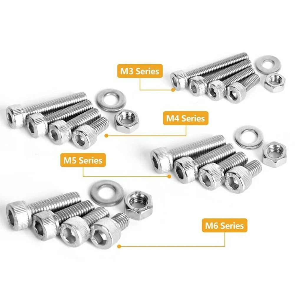 520pcs Hardware Bolts Multifunctional Assortment Fasteners Head Cap Portable Nuts Washer Home Hex Socket Screws Set
520pcs Hardware Bolts Multifunctional Assortment Fasteners Head Cap Portable Nuts Washer Home Hex Socket Screws Set