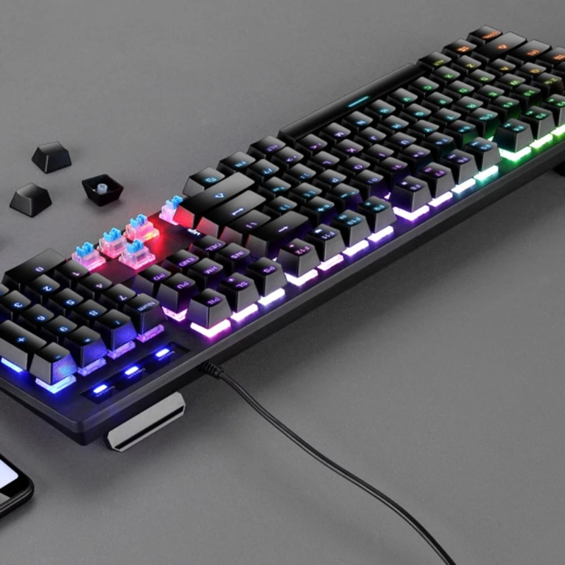 Q1JF AK 911 Mechanical Gaming Keyboard Floating U Shaped Keycap Wired Keyboard for Windows Gaming PC (104 Keys, Black)
Q1JF AK 911 Mechanical Gaming Keyboard Floating U Shaped Keycap Wired Keyboard for Windows Gaming PC (104 Keys, Black)