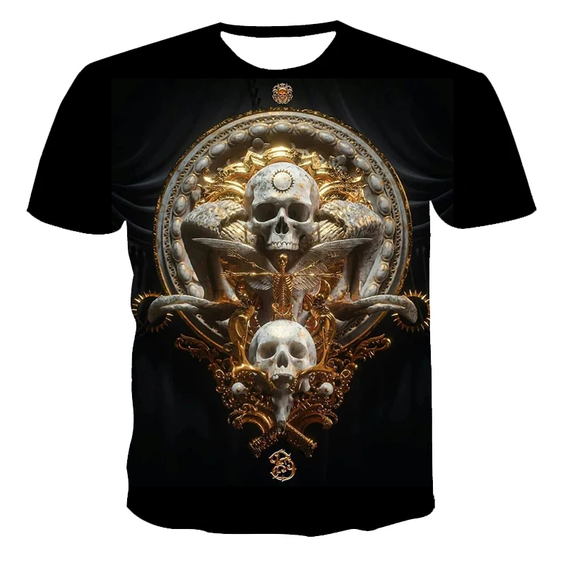 2021 Hot-Sale New Skull Punk Fashion Men's 3d Printed T-Shirt Children's Tee Summer Casual Street 110-6Xl Plus Size Customizable
2021 Hot-Sale New Skull Punk Fashion Men's 3d Printed T-Shirt Children's Tee Summer Casual Street 110-6Xl Plus Size Customizable