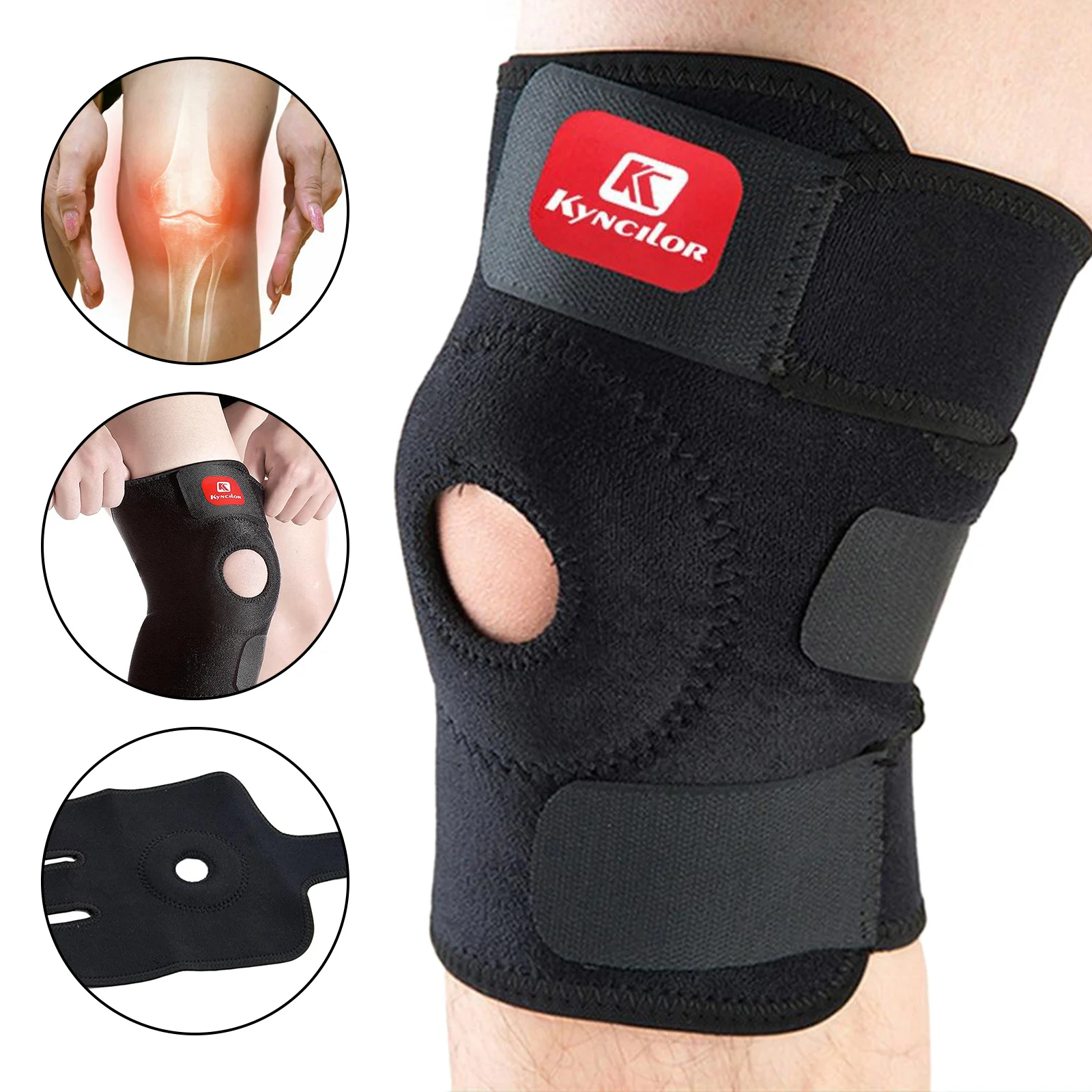 Knee Brace Support, Open Patella Side Stabilizers – for Tendonitis, Joint Pain Relief with Adjustable Compression Wrap
Knee Brace Support, Open Patella Side Stabilizers – for Tendonitis, Joint Pain Relief with Adjustable Compression Wrap