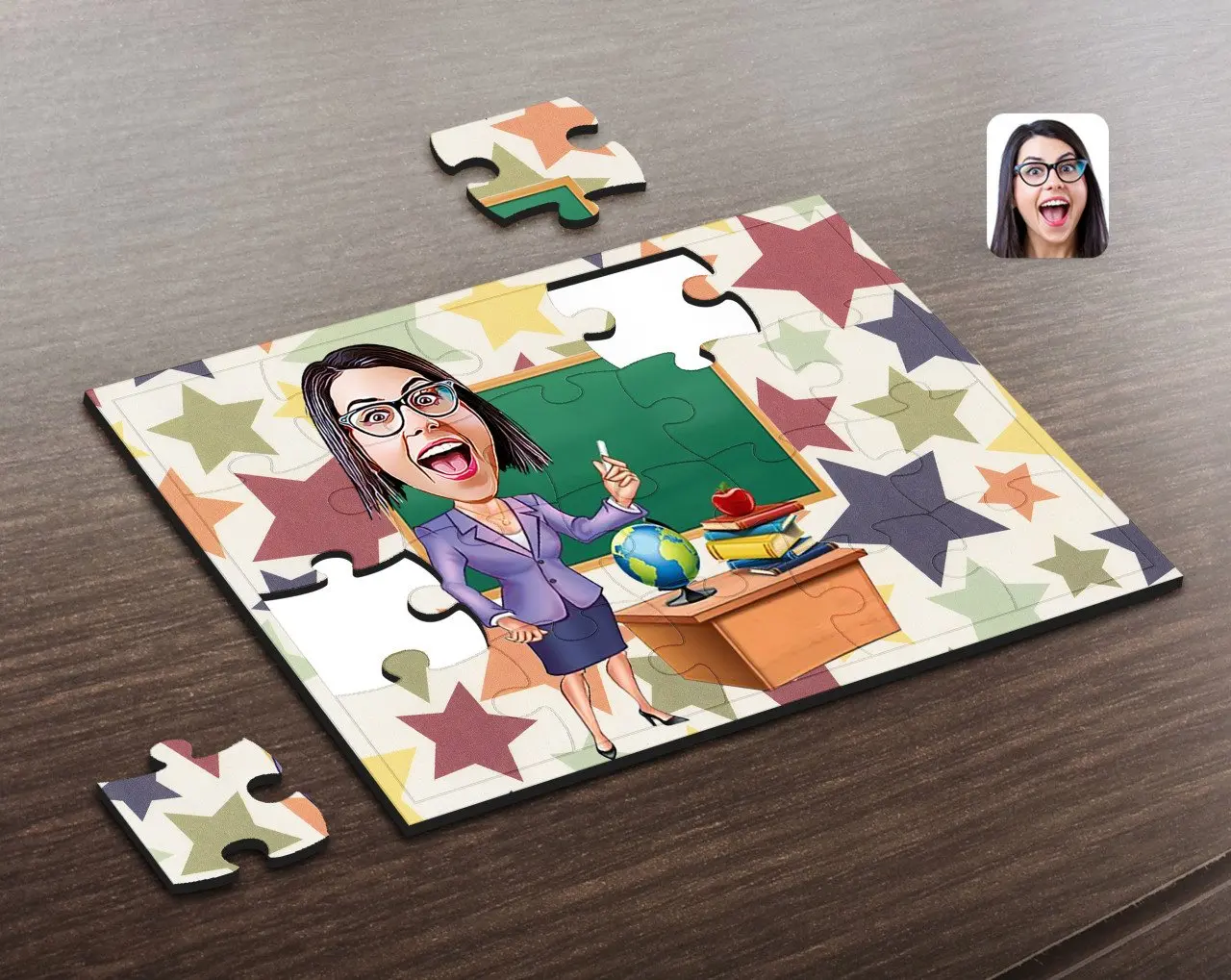 Personalized Women 'S Teacher Caricature Of Wooden Puzzle-1 Reliable Gift Special Design Good Quality Surprise Play Dear enjoyable
Personalized Women 'S Teacher Caricature Of Wooden Puzzle-1 Reliable Gift Special Design Good Quality Surprise Play Dear enjoyable