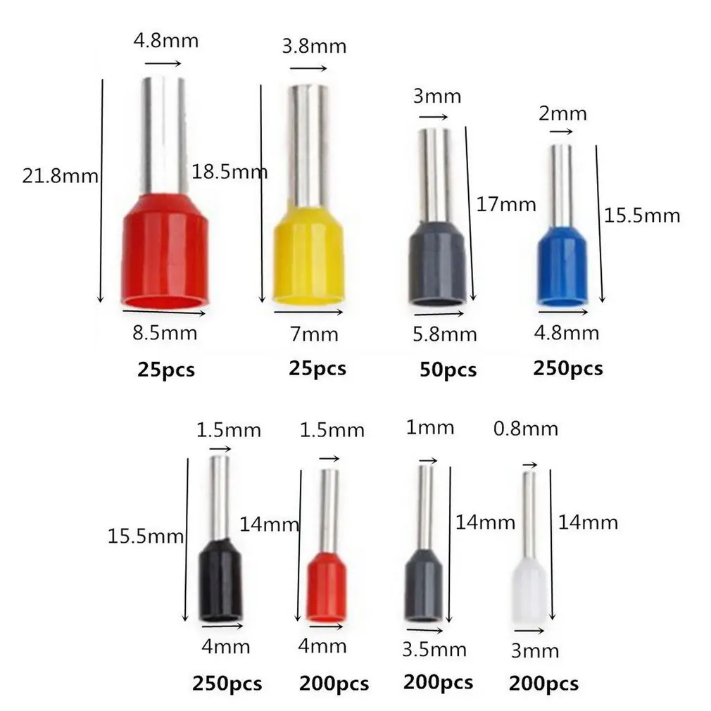 1200Pcs Insulated Assorted Electrical Wiring Connectors Crimp Terminals Set Kits
1200Pcs Insulated Assorted Electrical Wiring Connectors Crimp Terminals Set Kits