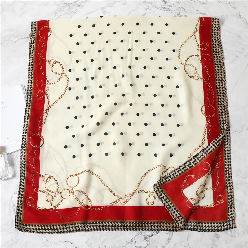 Design Cotton-Linen Women Scarf Print Hijab Large Dot Chain Shawl Wraps Bandanas Female Travel Luxury Neckerchief Pashmina Mujer
Design Cotton-Linen Women Scarf Print Hijab Large Dot Chain Shawl Wraps Bandanas Female Travel Luxury Neckerchief Pashmina Mujer