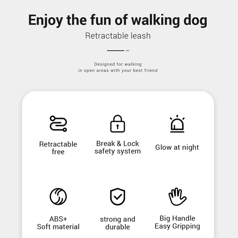 ROJECO Retractable Dog Leash Automatic Extending Leash Straps For Dogs Adjustable Pet Cat Dog Walking Running Leash Leads Rope
ROJECO Retractable Dog Leash Automatic Extending Leash Straps For Dogs Adjustable Pet Cat Dog Walking Running Leash Leads Rope