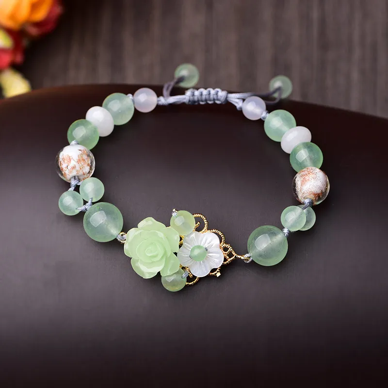 Регулируемый Браслет из натурального халцедона в стиле ретро, ювелирные изделия, Модный ручной вязки, амулет, подарки для женщин, браслет на... 
Регулируемый Браслет из натурального халцедона в стиле ретро, ювелирные изделия, Модный ручной вязки, амулет, подарки для женщин, браслет на...