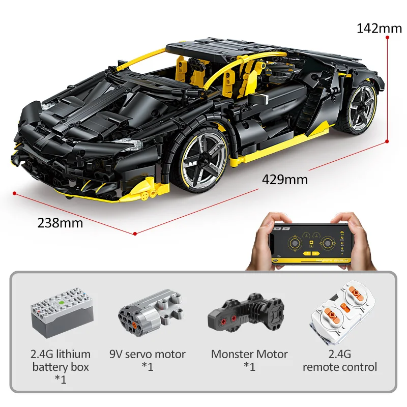 1840PCS City Technical RC/Non-RC Mad Cow Racing Car Building Blocks Creator Remote Control Sports Vehicle Bricks Toys for Kids
1840PCS City Technical RC/Non-RC Mad Cow Racing Car Building Blocks Creator Remote Control Sports Vehicle Bricks Toys for Kids