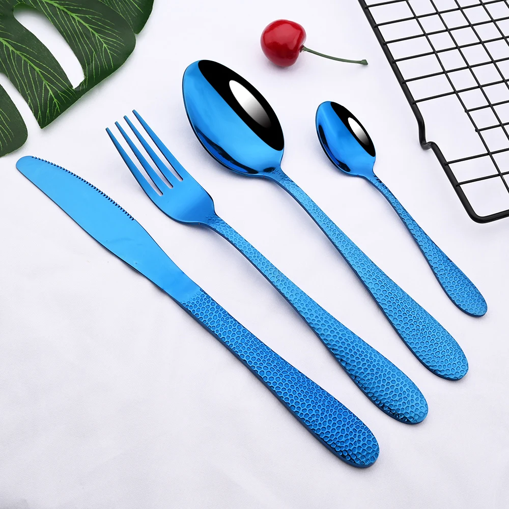 16Pcs Westerm Blue Cutlery Set Dinnerware Fork Knife Spoon Silverware Flatware Kitchen Dinner Stainless Steel Tableware Set
16Pcs Westerm Blue Cutlery Set Dinnerware Fork Knife Spoon Silverware Flatware Kitchen Dinner Stainless Steel Tableware Set