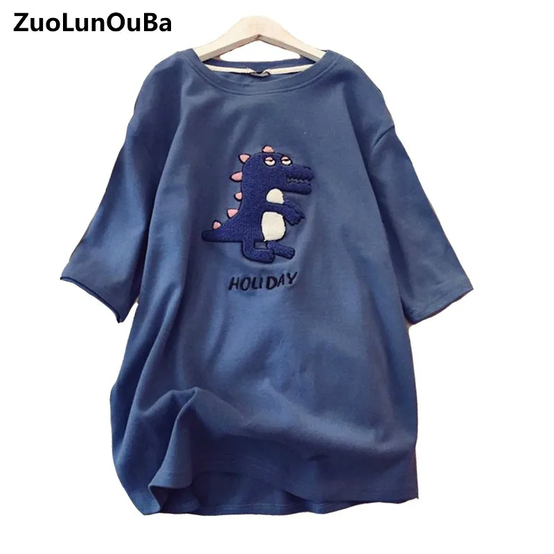Летняя Хлопковая женская футболка Zuolunouba с коротким рукавом, Свободные повседневные женские топы средней длины с круглым вырезом и мультипл...
Летняя Хлопковая женская футболка Zuolunouba с коротким рукавом, Свободные повседневные женские топы средней длины с круглым вырезом и мультипл...